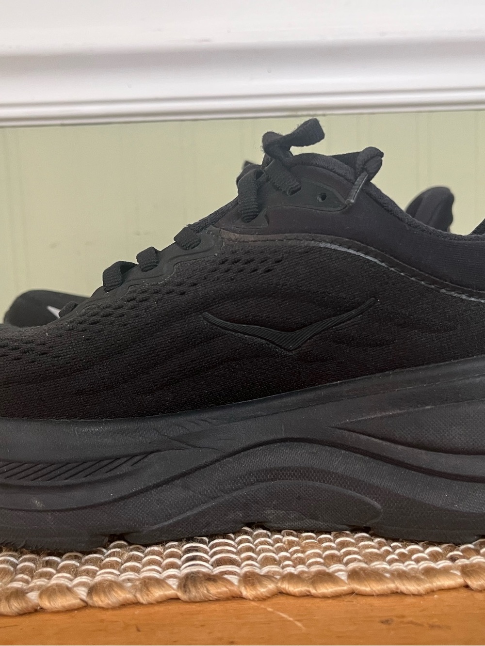 Hoka Bondi Black Mesh Lace-Up Running Shoes - Picture 4 of 11